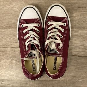Maroon low tops